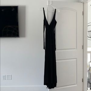 Black backless dress